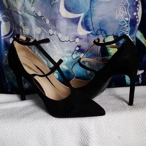 Black suede Zara 4 inches heels